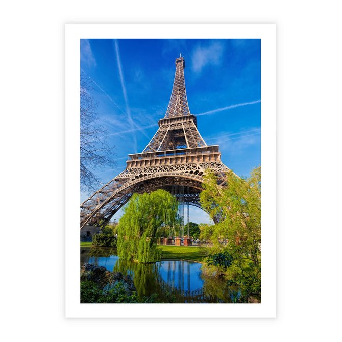 Plakat bez ramy 21x30 - Wieża Eiffla w Paryżu - Eiffla, Paryż