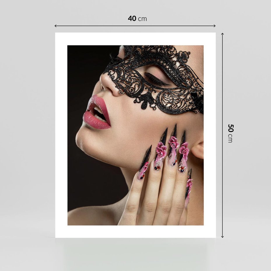 Plakat bez ramy 40x50 - Piękno na tipsach - beauty, manicure