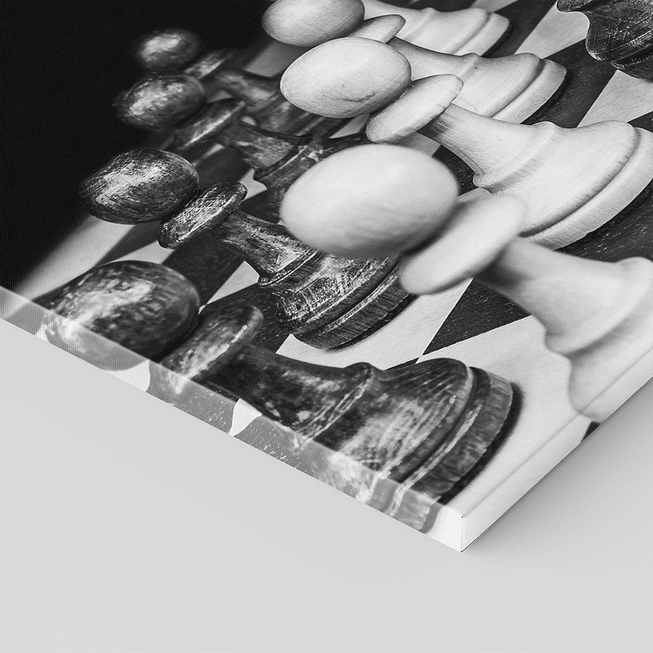 Obraz na płótnie 120x80 - Wzruszający Taniec na Szachownicys - szachy, gra