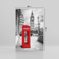 Obraz na płótnie 50x70 - Kontrastująca Budka w Londynie - Londyn, budka