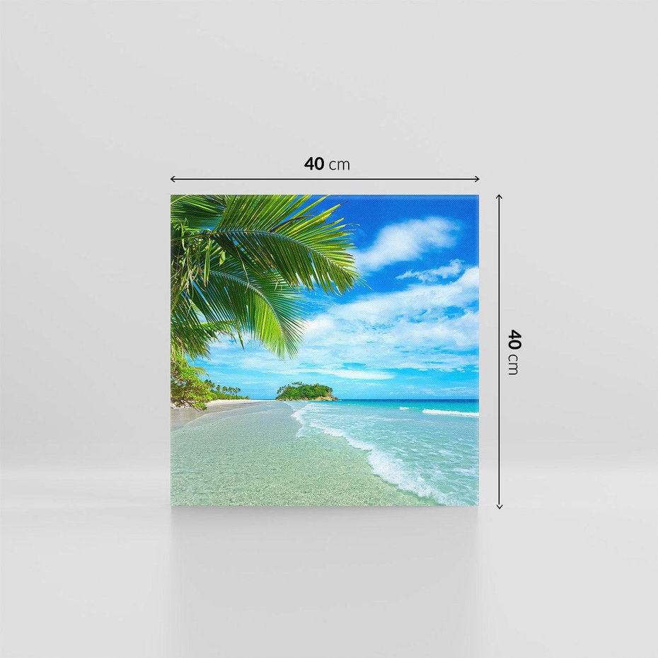 Obraz na płótnie 40x40 - Ucieczka do Raju - wyspa tropikalna, plaża
