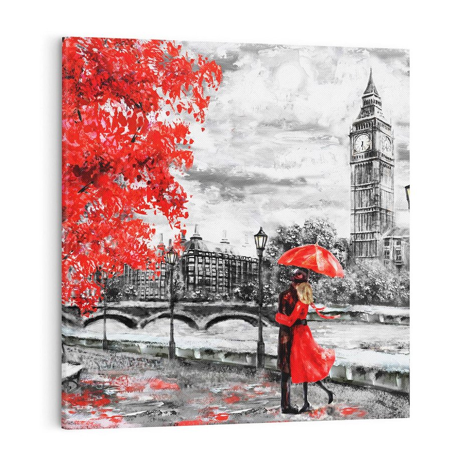 Obraz na płótnie 40x40 - Big Ben w Londynie - londyn, big ben