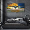 Obraz na płótnie 120x60 - Moc wojskowego transportu: Samolot na misji - samolot, wojsko