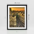 Plakat w ramie 40x50 - Miasto Metropolii - miasto, metropolia - rama czarna