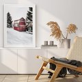 Plakat bez ramy 30x40 - Domek w Śnieżnych Górach - domek, góry