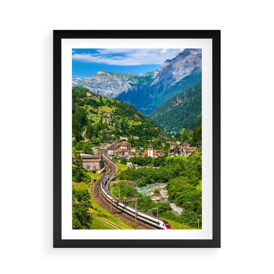 Plakat w ramie 50x70 - Magiczne Horyzonty - pejzaż, perspektywa - rama czarna