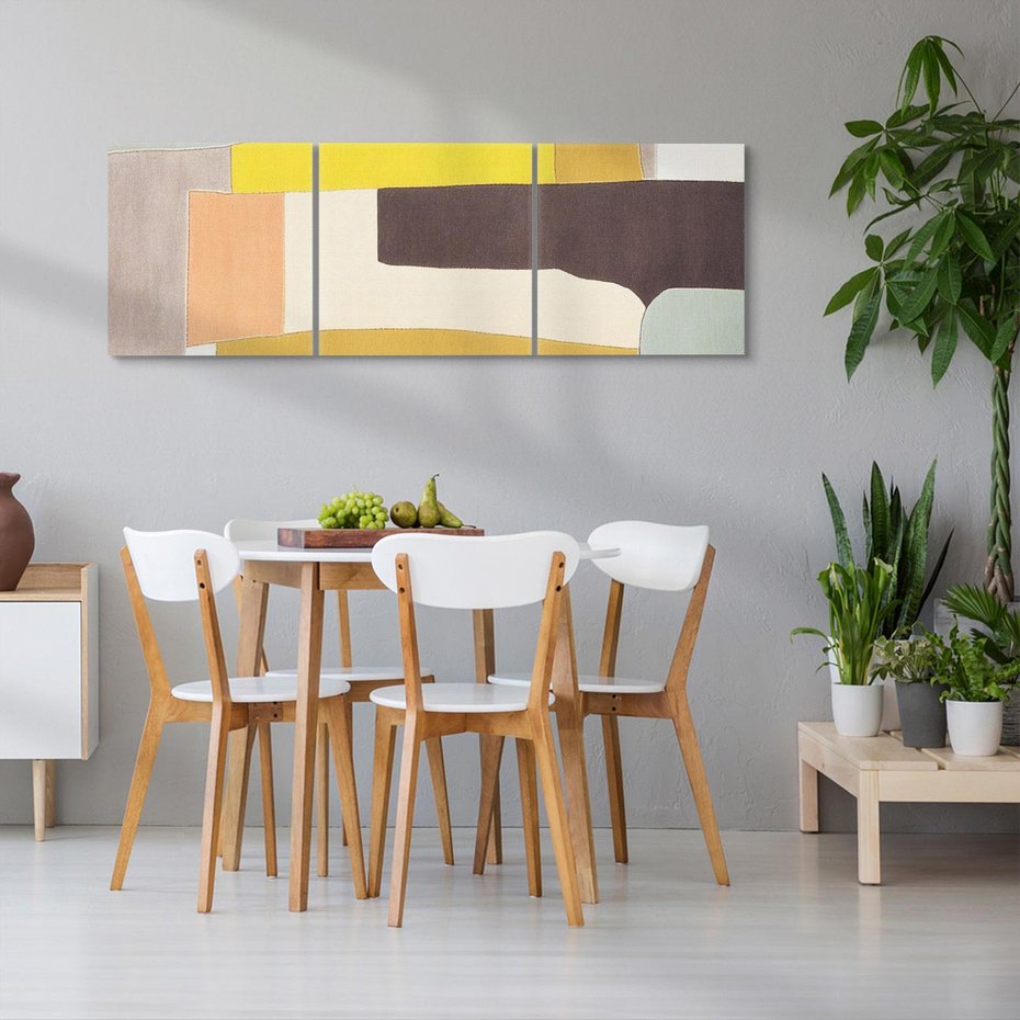 Obraz na płótnie 120x40 - Pasy Abstrakcji - kolorowe pasy, plamy koloru