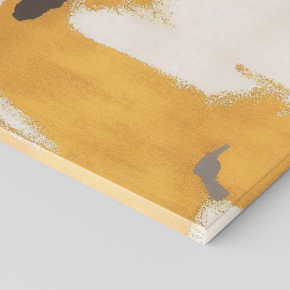 Obraz na płótnie 40x40 - Złote Maźnięcia Pędzla - złota abstrakcja, plamy