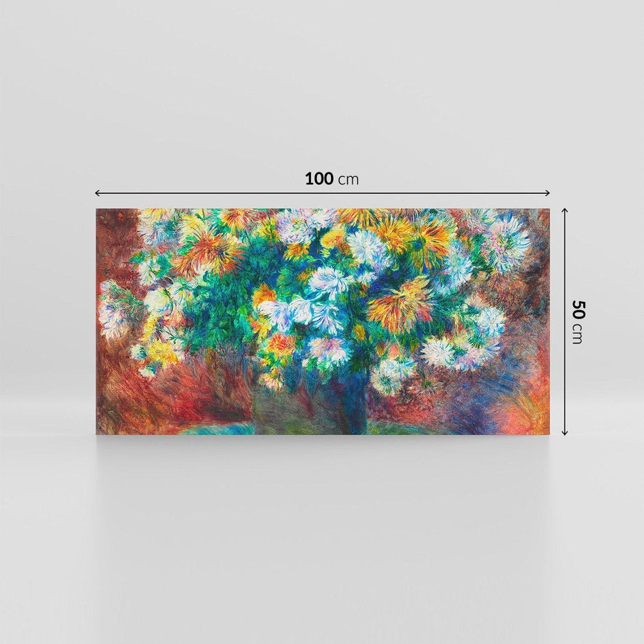 Obraz na płótnie 100x50 - Chryzantemy (1881–1882), Pierre-Auguste Renoir - Reprodukcja - reprodukcja, obraz na płótnie