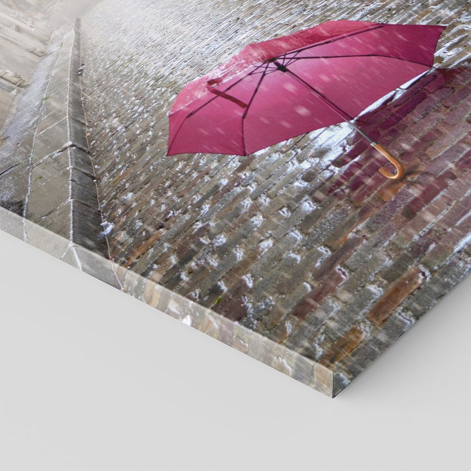 Obraz na płótnie 50x70 - Francuska elegancja pod parasolem - Francja, parasol