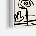 Obraz w ramie 80x80 - Ekspresyjne Odbicia Współczesności - abstrakcyjna grafika, minimalizm - rama biała