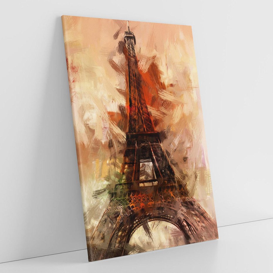 Obraz na płótnie 70x100 - Abstrakcyjna Eiffla - miasto w nowej formie - Eiffla, abstrakcja