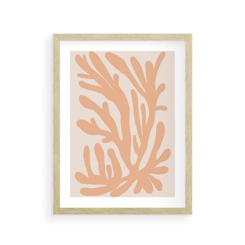 Plakat w ramie 30x40 - Rozkwitające Abstrakcje - nowoczesna sztuka, plakat modern - rama drewno