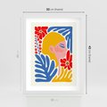 Plakat w ramie 30x40 - Kolorowe Rytmy - kobieca sztuka, abstrakcja - rama biała