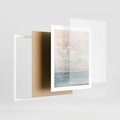 Plakat w ramie 40x50 - Obraz Starej Ściany z Delikatnymi Odcieniami - ściana, stara ściana - rama biała