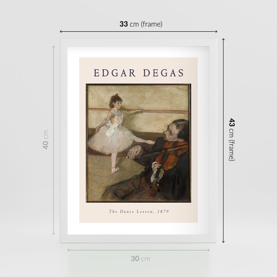Plakat w ramie 30x40 - Klasyka Baletu - Edgar Degas, reprodukcja obrazu - rama biała