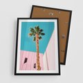 Plakat w ramie 50x70 - Palma w Miami - palma, miami - rama czarna