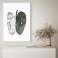 Obraz w ramie 80x120 - Przesunięte Jabłko - minimalistyczny plakat, jabłko - rama biała