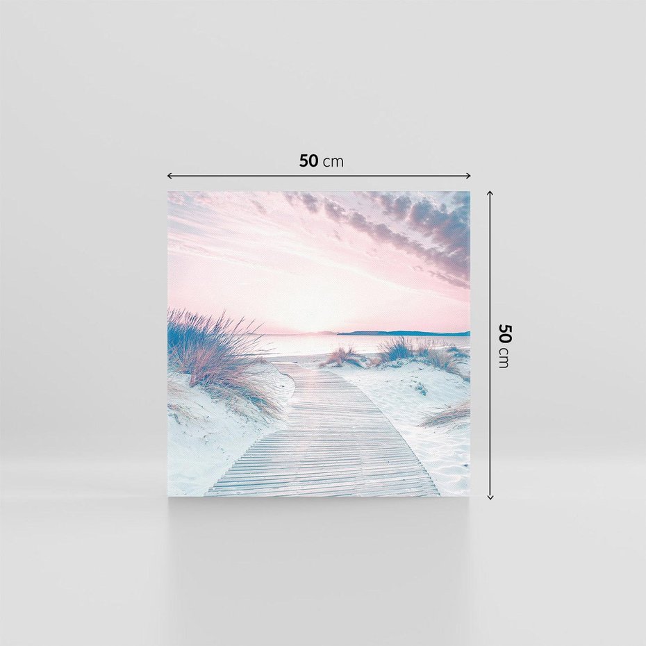 Obraz na płótnie 50x50 - Magia Zachodu Słońca - fotografia, stonowane kolory