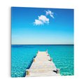 Obraz na płótnie 70x70 - Letnie Morskie Uczucie - morze, pomost