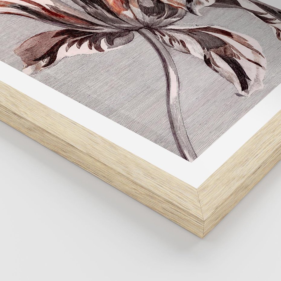 Plakat w ramie 30x40 - Graficzna Elegancja - nowoczesna sztuka, grafika - rama drewno