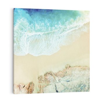 Obraz na płótnie 40x40 - Turkusowe Skrzydła - morze, plaża