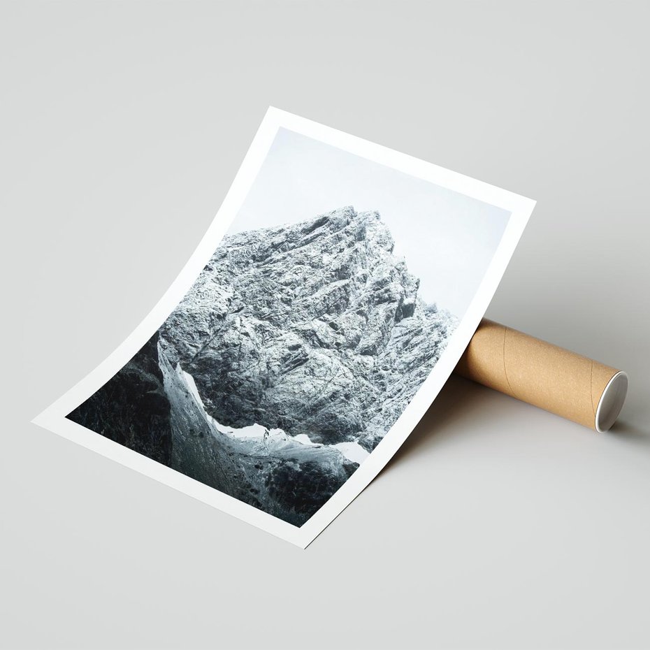 Plakat bez ramy 21x30 - Surowość Gór - śnieg, zima w górach