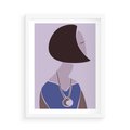 Plakat w ramie 50x70 - Kobieca Esencja - nowoczesny plakat, modern art - rama biała
