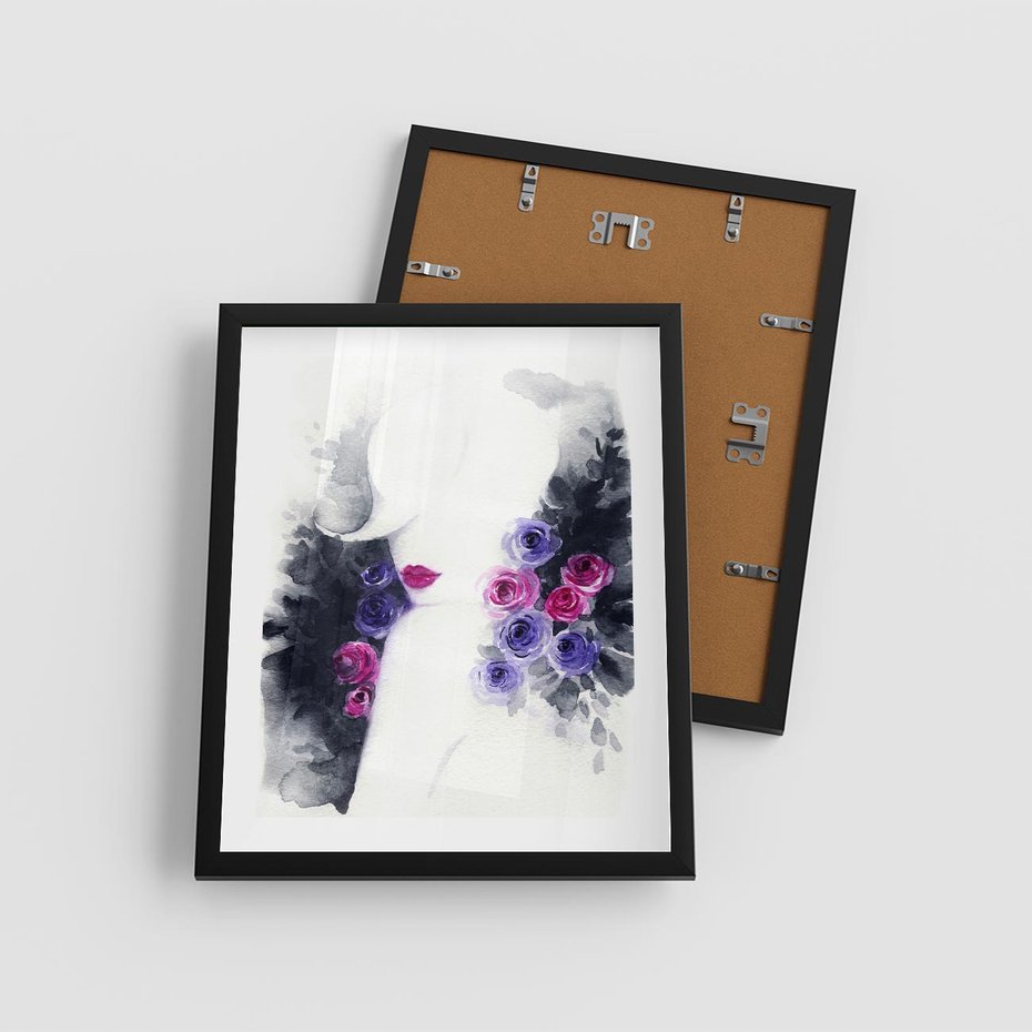 Plakat w ramie 40x50 - Urok osobowości - kobieta, portret - rama czarna