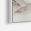 Obraz w ramie 80x80 - Harmonia Japandi - styl japandi, japonia - rama biała