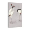 Obraz na płótnie 70x100 - Spojrzenie wstecz w pędzlu - szkic rysunek, japońskie żurawie