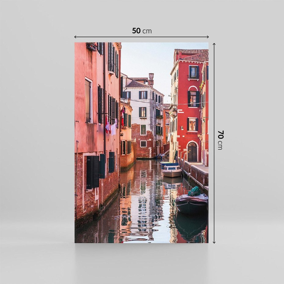 Obraz na płótnie 50x70 - Przejażdżka gondolą przez Wenecję - Wenecja, kanały