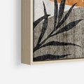 Obraz w ramie 120x80 - Oddechy ciszy i ruchu - rzut liści palmy, monstery - rama drewno