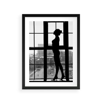 Plakat w ramie 30x40 - Piękno Kobiecej Formy - retro zdjęcie, czarno białe - rama czarna