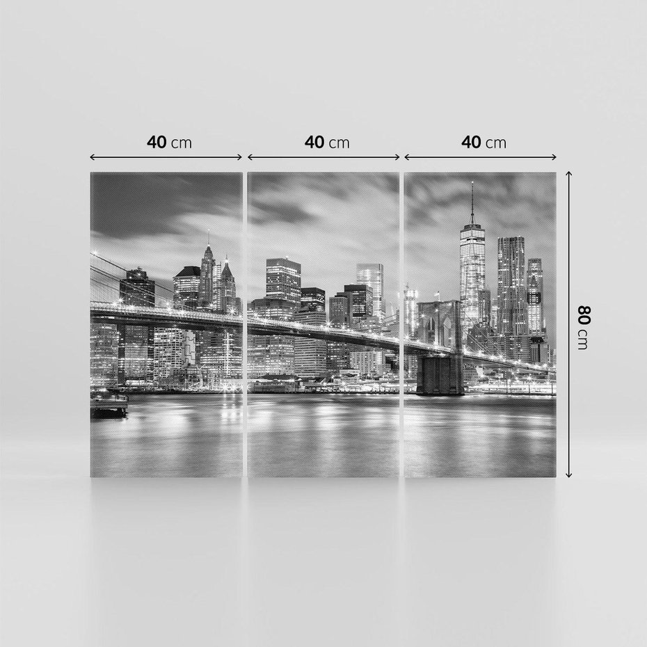Obraz na płótnie 120x80 - połączenie ikonicznego miasta - most, Nowy Jork