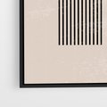 Obraz w ramie 70x100 - Migocące Echa - abstrakcyjne linie, geometria - rama czarna