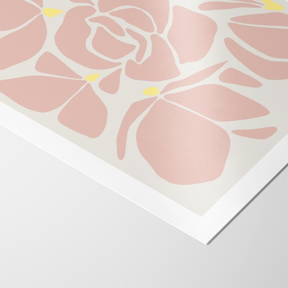 Plakat bez ramy 50x70 - Rozplątane Akwarelowe Formy - abstrakcyjne boho kwiaty, kompozycja