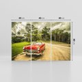 Obraz na płótnie 120x80 - Retro Samochód w Kubańskiej Opowieści - samochód, retro