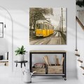 Obraz na płótnie 80x80 - Tramwaj w Lizbonie - Lizbona, tramwaj