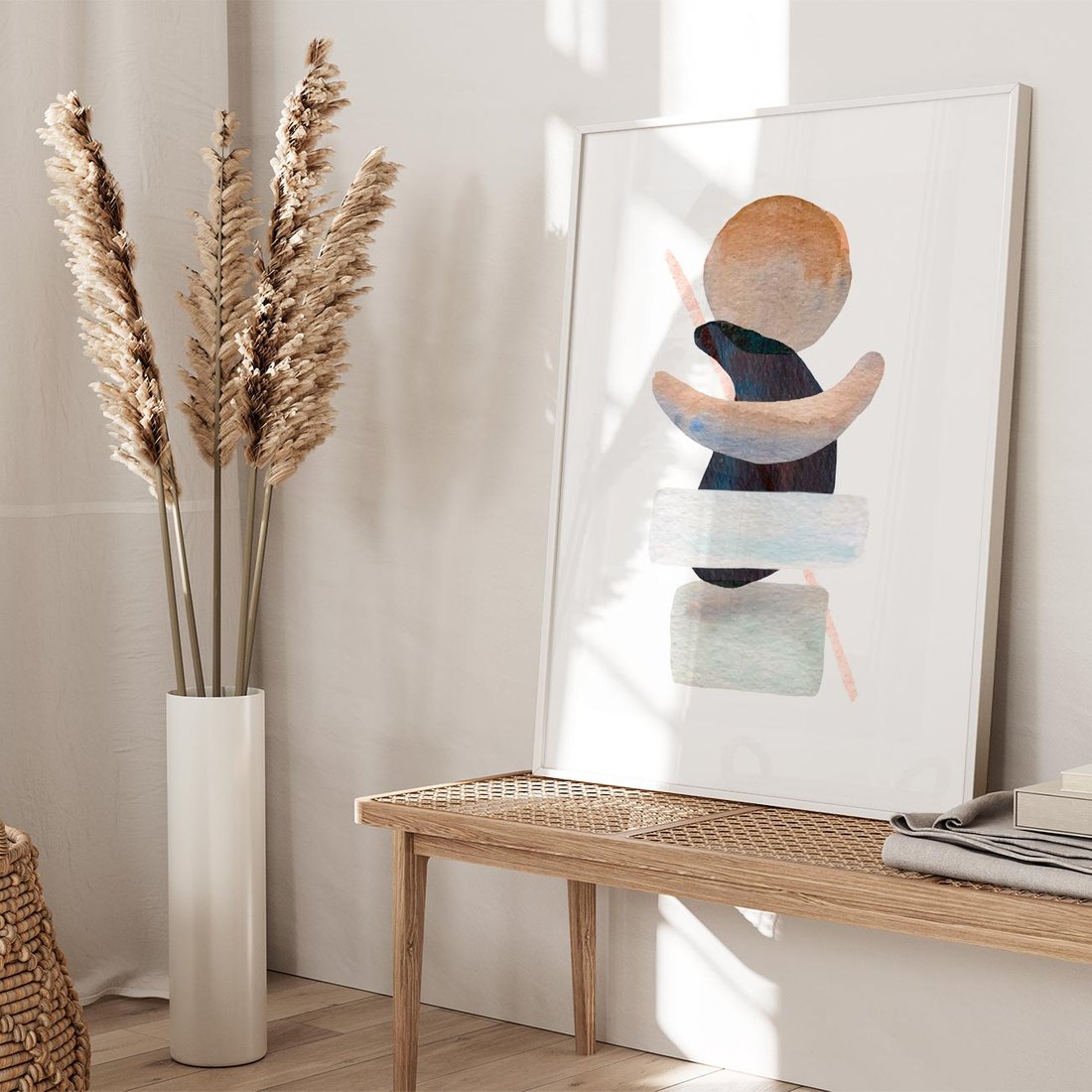 Plakat bez ramy 50x70 - Rozkwitające Nowe Wymyślności - abstrakcja, akwarelowe plamy