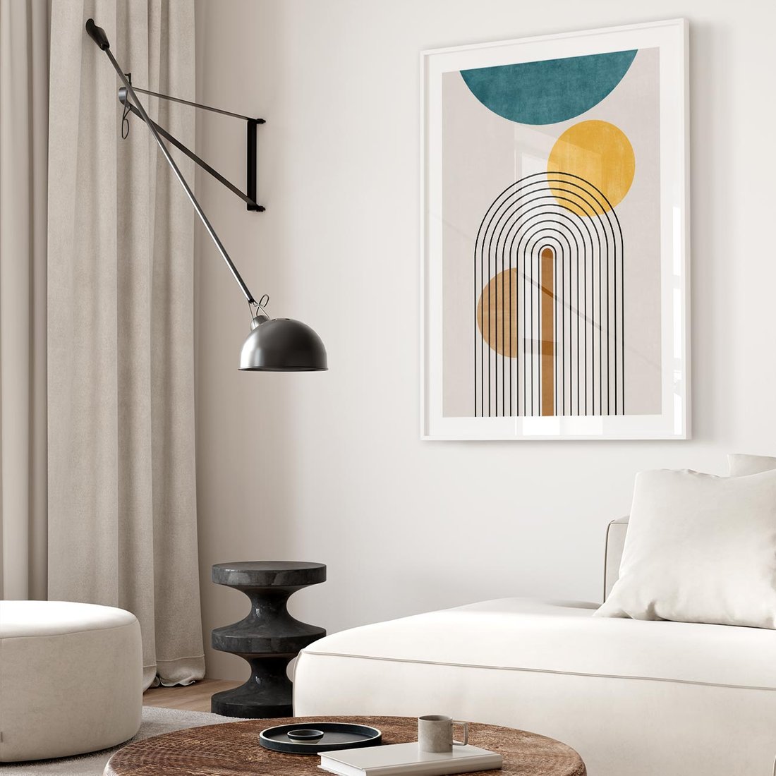 Plakat bez ramy 40x50 - Wewnętrzne Labirynty Form - styl mid century, nowoczesna sztuka