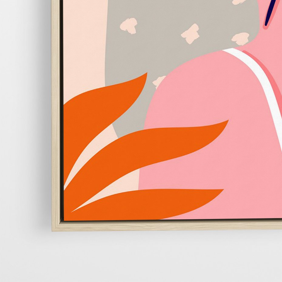 Obraz w ramie 80x120 - Kobieca Esencja - nowoczesny plakat, styl retro - rama drewno