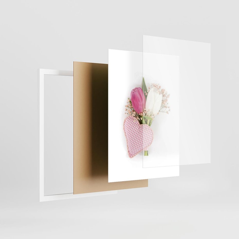 Plakat w ramie 30x40 - Kolorowa Harmonia - kwiaty, bukiet - rama biała