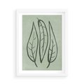 Plakat w ramie 50x70 - Energetyczne Ekspresje Natury - zielony plakat, roślinne motywy - rama biała