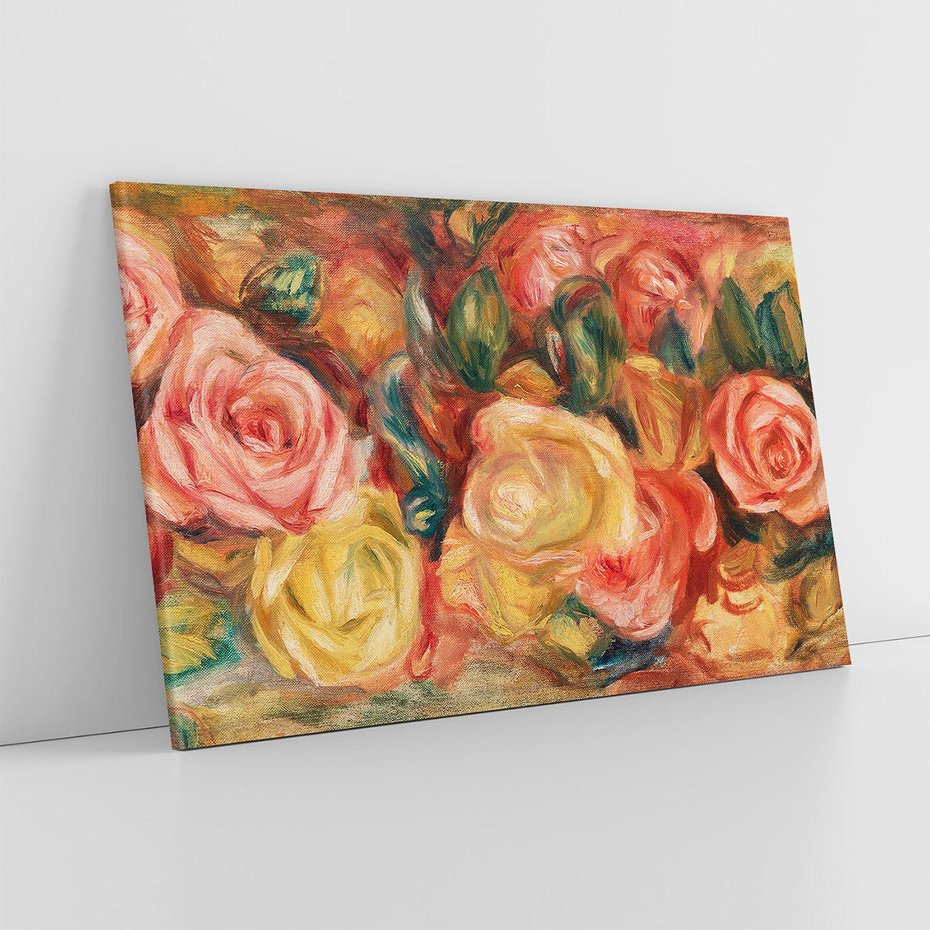 Obraz na płótnie 70x50 - "Róże" (1912), Pierre-Auguste Renoir - Reprodukcja - reprodukcja, obraz na płótnie