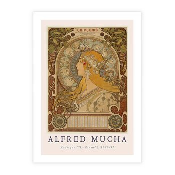 Plakat bez ramy 30x40 - Mucha: Reprodukcja i Typografia na Plakacie - reprodukcja, alfons mucha