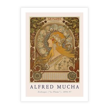 Plakat bez ramy 50x70 - Mucha: Reprodukcja i Typografia na Plakacie - reprodukcja, alfons mucha