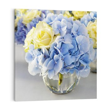 Obraz na płótnie 70x70 - Różany Bukiet - bukiet, kwiaty