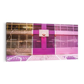 Obraz na płótnie 140x70 - Boisko Koszykówki - Pasja Sportowego Ducha - boisko, koszykówka