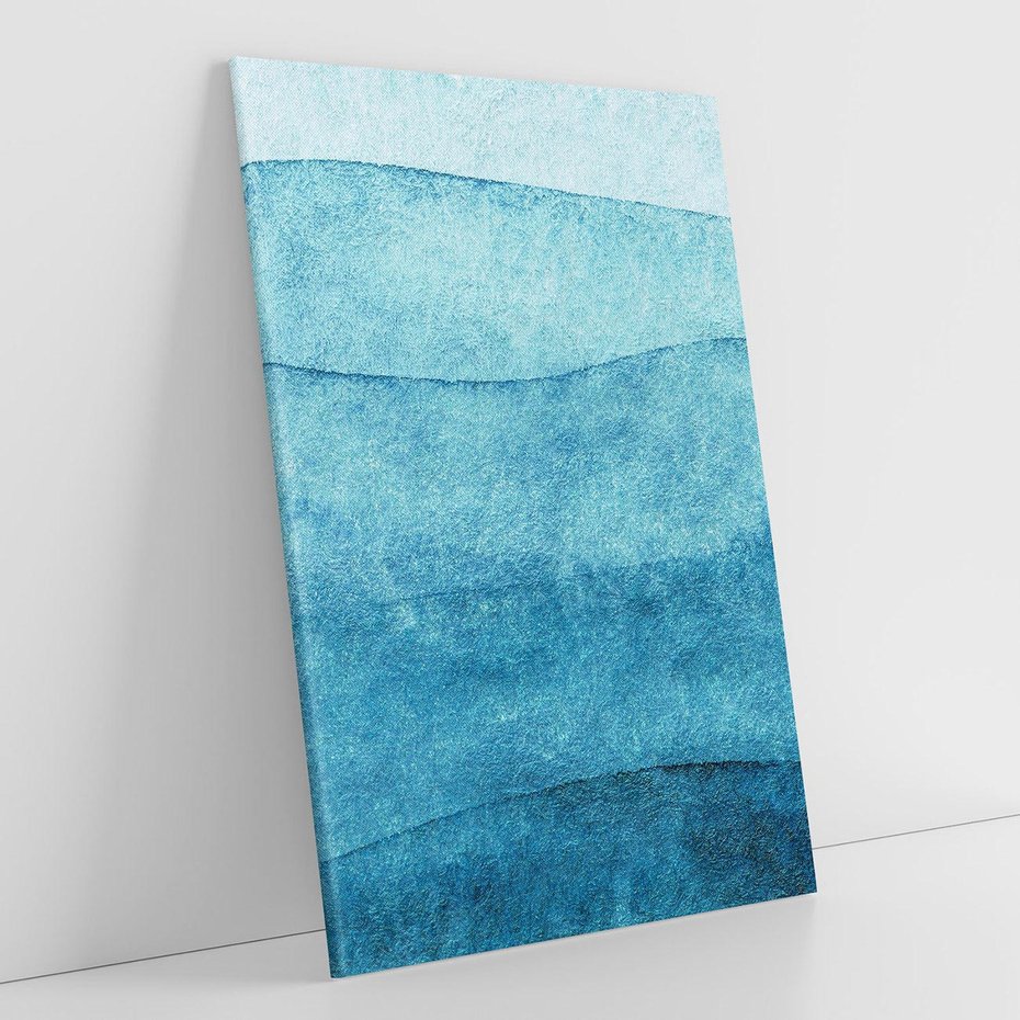 Obraz na płótnie 70x100 - Kolorowe fale akwareli - akwarela, fale